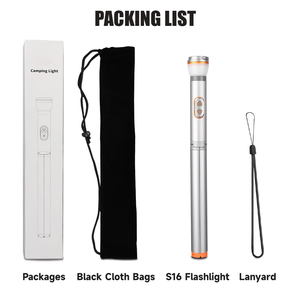 SKYRAY SL16 Camping lights rechargeable lamp Work Light LED Emergency Lamp 860LM Outdoor Portable Lanterns with remote control - Image 6