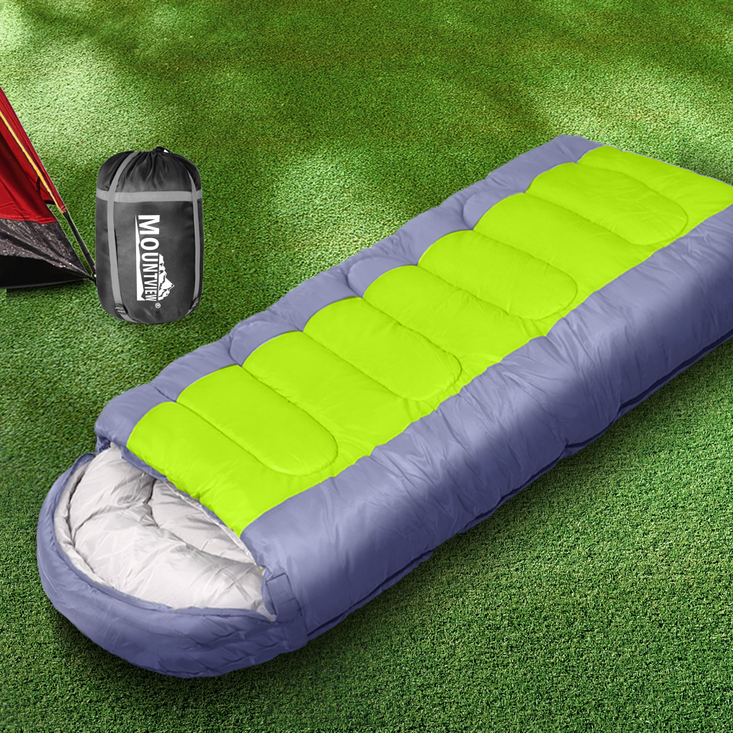 Mountview Sleeping Bag Outdoor Camping Grey - Image 7