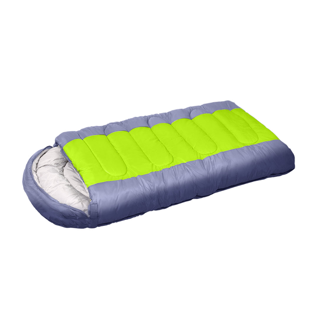 Mountview Sleeping Bag Outdoor Camping Grey - Image 2