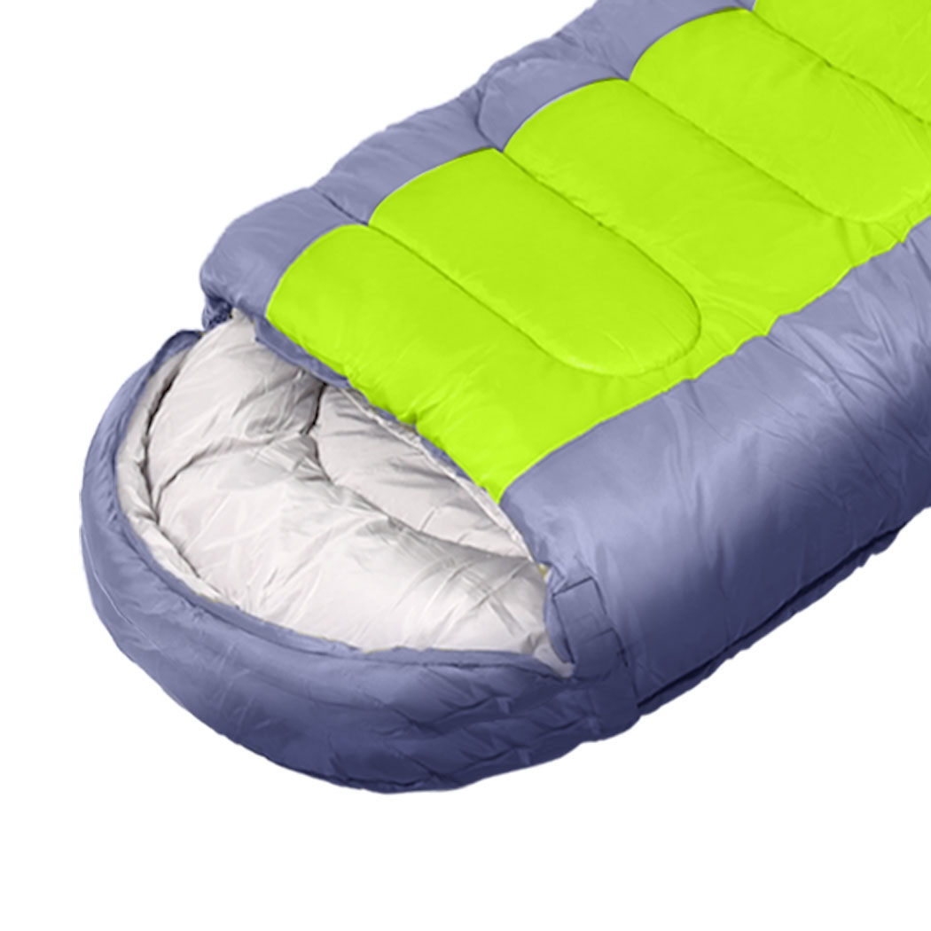 Mountview Sleeping Bag Outdoor Camping Grey - Image 6