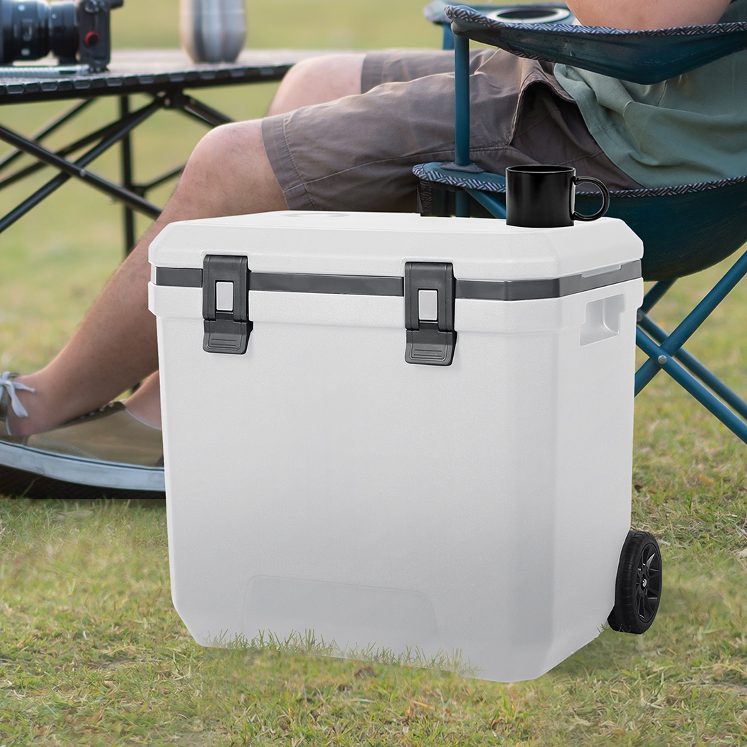 Mountview Cooler Ice Box 27L/43L Portable Chest Trolly For Camping BBQ Picnic - Image 7