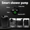 Portable Camping Shower, 6000mAh Rechargeable Outdoor Shower Pump 4 Spray Modes & Speeds, Ipx7 Waterproof, LED Display, Portable Shower for Camping, Car & Pet - Black - Size 5.3-gallon bucket, spray gun, and bath bomb