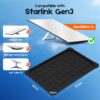 Silicone Cover for Starlink Gen 3 Standard, Waterproof Protective Case, Anti-Scratch, Sand & Hail Protection, Black