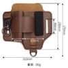 EDC Tactical Tool Holster – Multifunctional Outdoor Survival Utility Waist Pouch.(Leather brown without tools)
