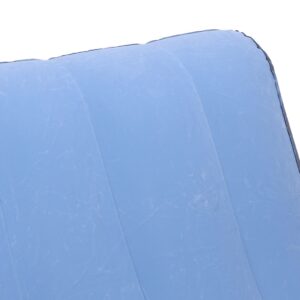 Inflatable Sofa Chair PVC Flocked Inflatable Chair Blow Up Couch for Living Rooms Camping Trips Travel Blue