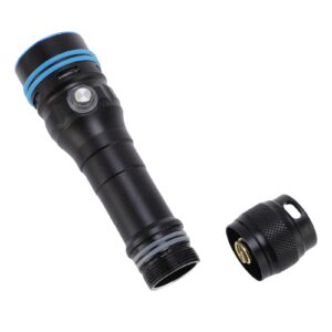 Scuba Diving Flashlight IPX8 Watertight 4 Modes 3600LM Dive Light with Power Indicator for Underwater Night Snorkeling