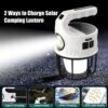 Solar Camping Lantern Lamp Rechargeable Flashlight Emergency Light