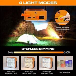 Mini Solar Rechargeable Multifunctional Searchlight, Solar Flashlight Rechargeable, Orange Flood Lights Outdoor, High Lumen Flashlight, Suitable for Outdoor Camping (Yellow)