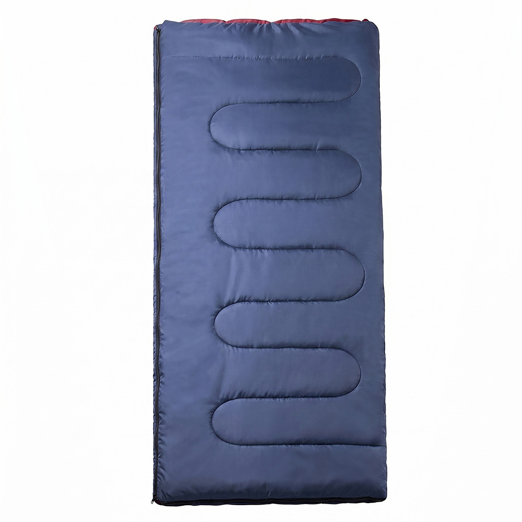 Mountview Sleeping Bags Single Camping Hiking 3-Season Thermal Blue 0°C-15°C - Image 2