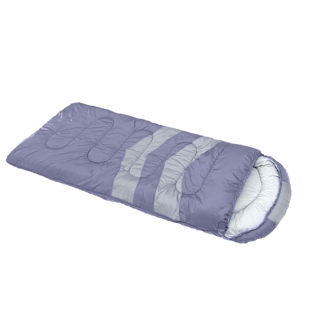 Mountview Single Sleeping Bag Bags Outdoor Grey - Image 2