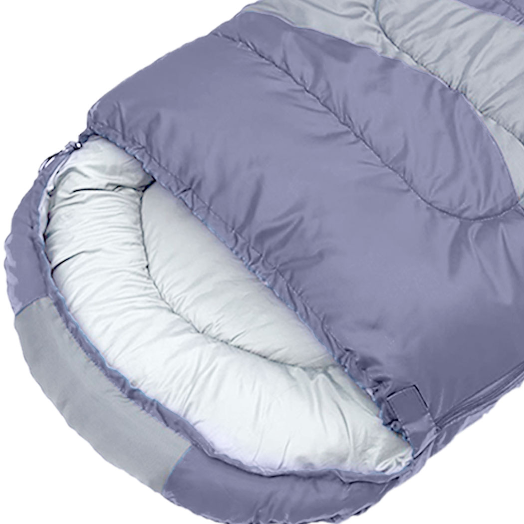 Mountview Single Sleeping Bag Bags Outdoor Grey - Image 4