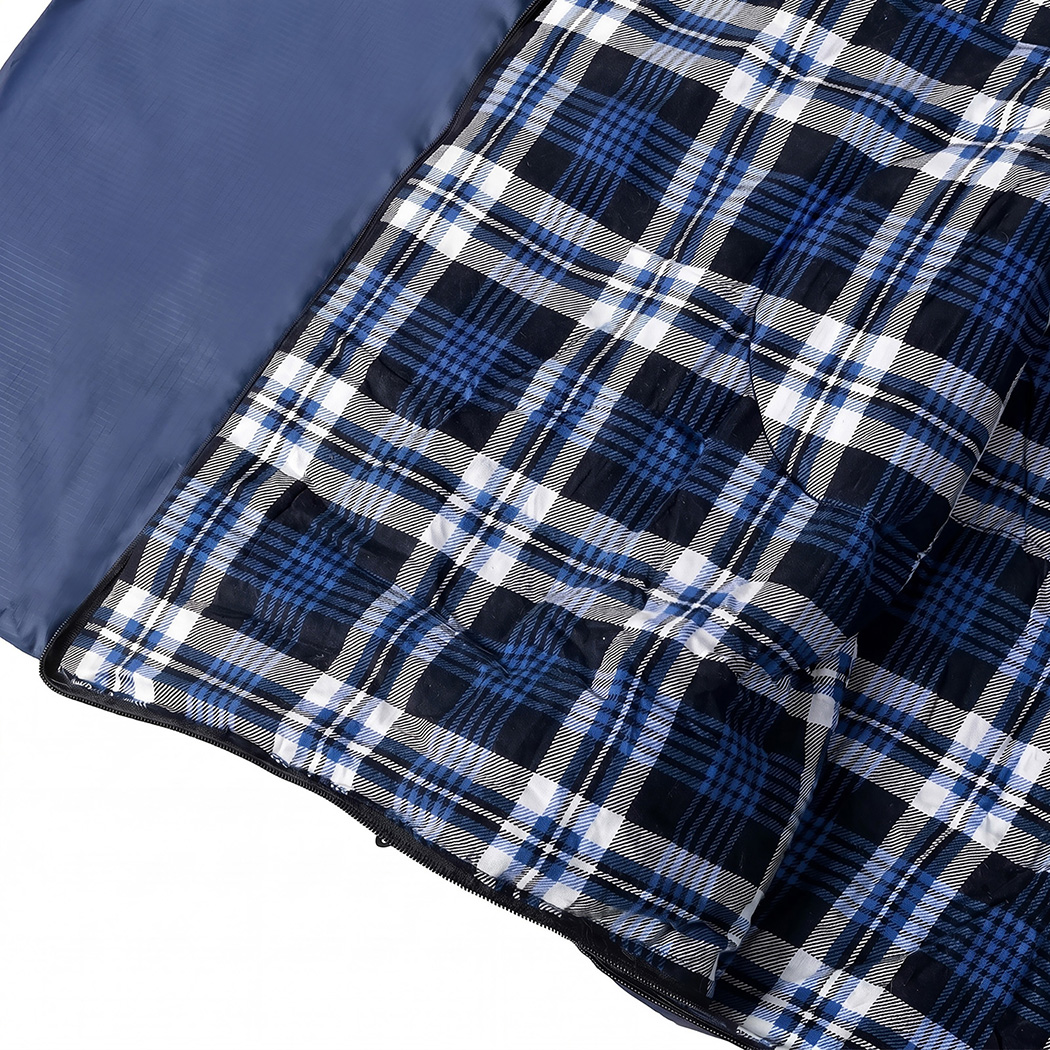 Mountview Sleeping Bags Single Camping Hiking 3-Season Thermal Blue 0°C-15°C - Image 5