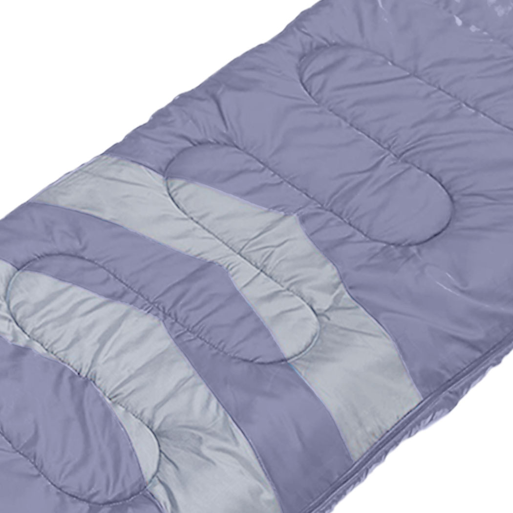 Mountview Single Sleeping Bag Bags Outdoor Grey - Image 5