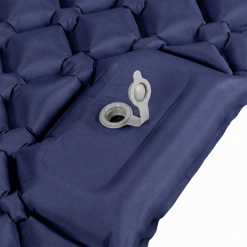 DreamZ Camping Mattress Sleeping Pad Inflation 40D Nylon TPU Camping Blue - Image 6