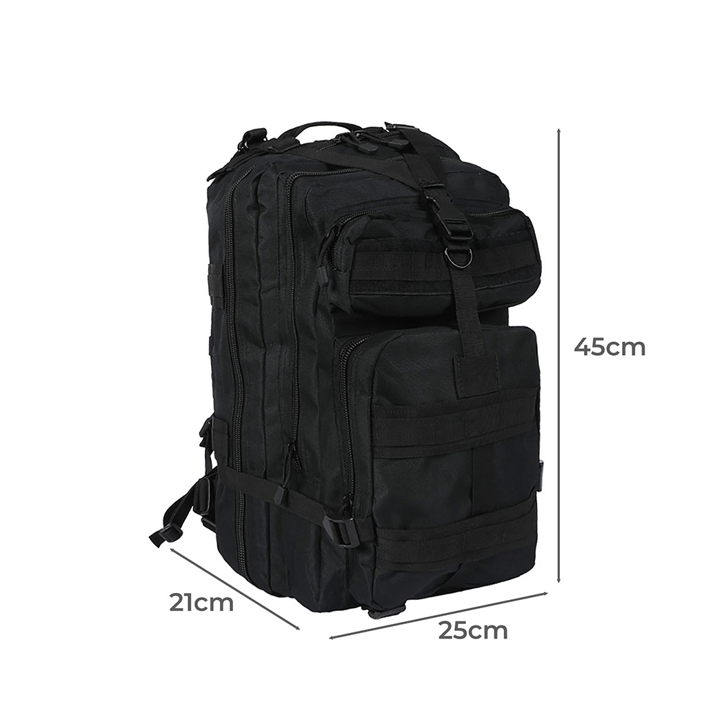 Slimbridge 40L Military Tactical Backpack Black - Image 3